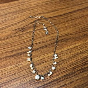 Silver Tone Dangle Bead Necklace by Express